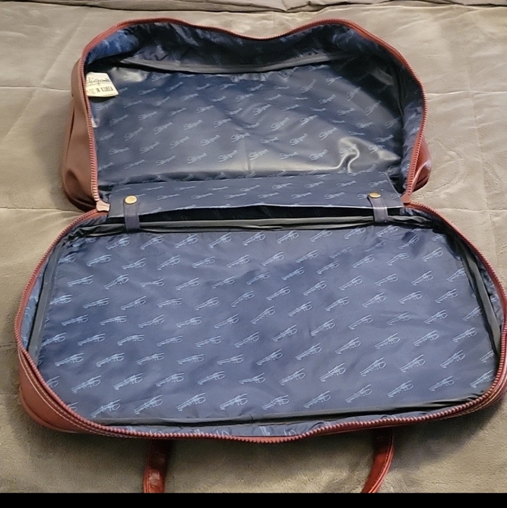 Impossible to find Vintage Genuine Leather 1960s Schiaparelli weekenders bag - Picture 10 of 12